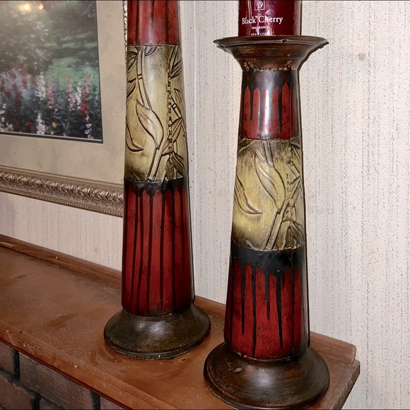 Candle Holders - 1 Pair (candles included) - Picture 2 of 3